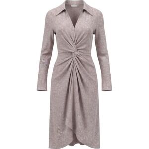 Zadig & Voltaire NWT Rozo Jac Leo Silk Dress Mauve Size Small MSRP $498.00